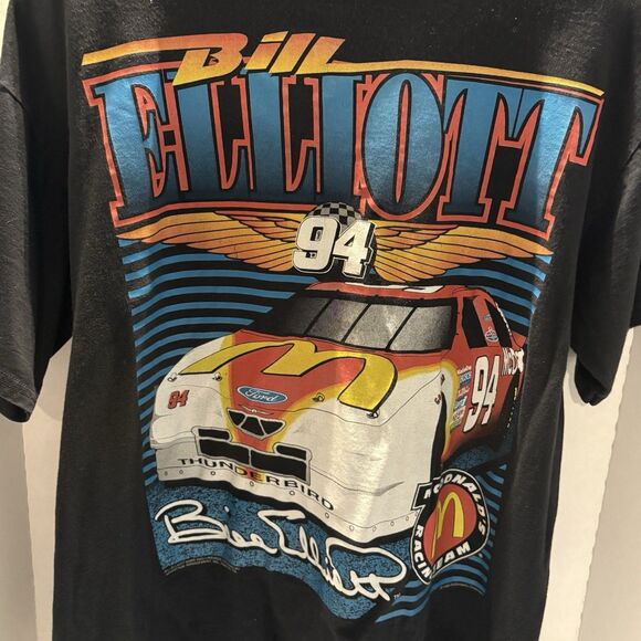 NASCAR Vintage 90s Bill Elliot McDonald’s Racing T-Shirt Size XL - Picture 2 of 8